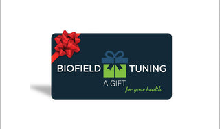 A Biofield Tuning gift card for sound healing and tuning fork certification.