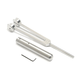 An image of the Biofield Tuning weighted sonic slider sound healing tuning fork and handle extender accessory.